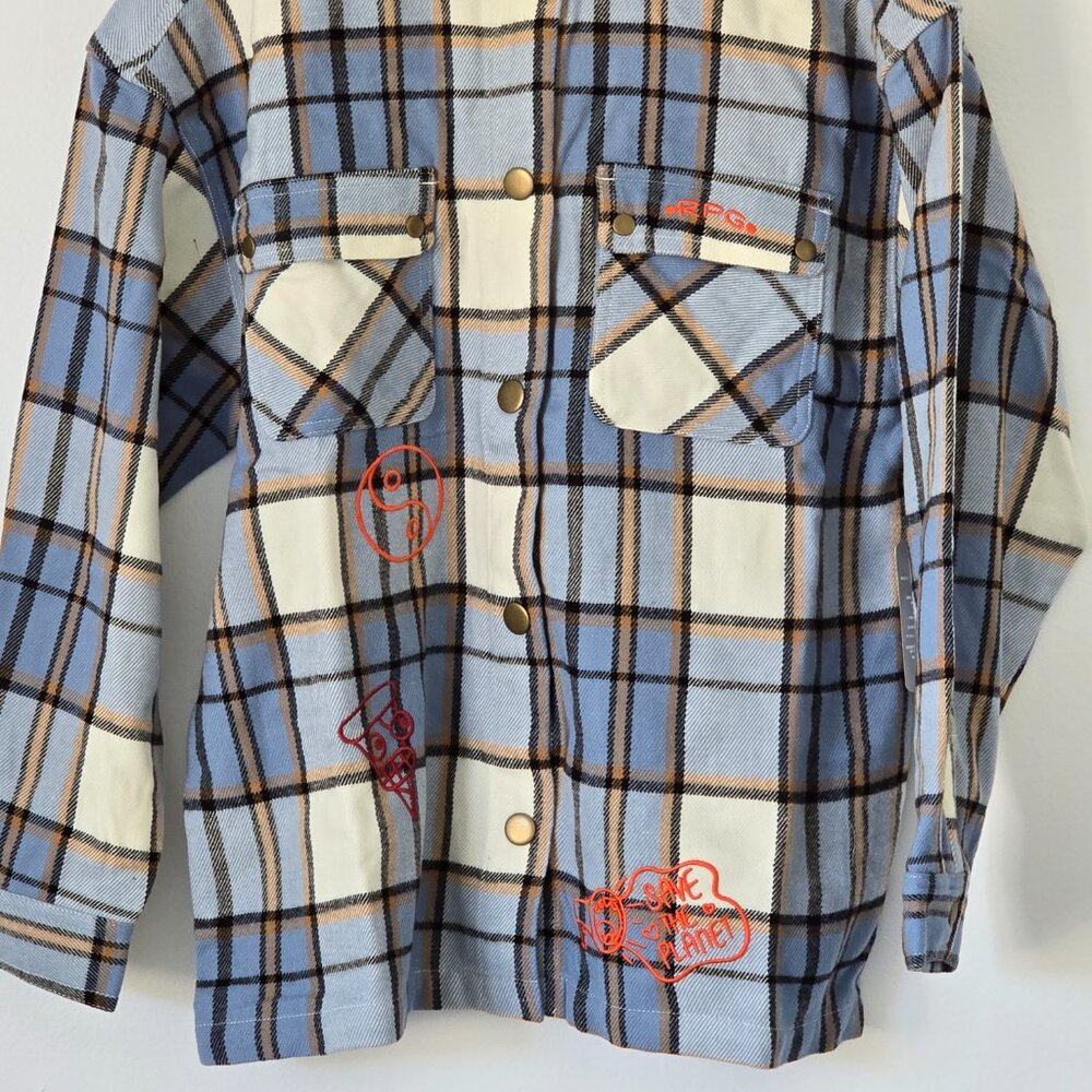 NWT Disney Men's Flannel Shacket Size Large